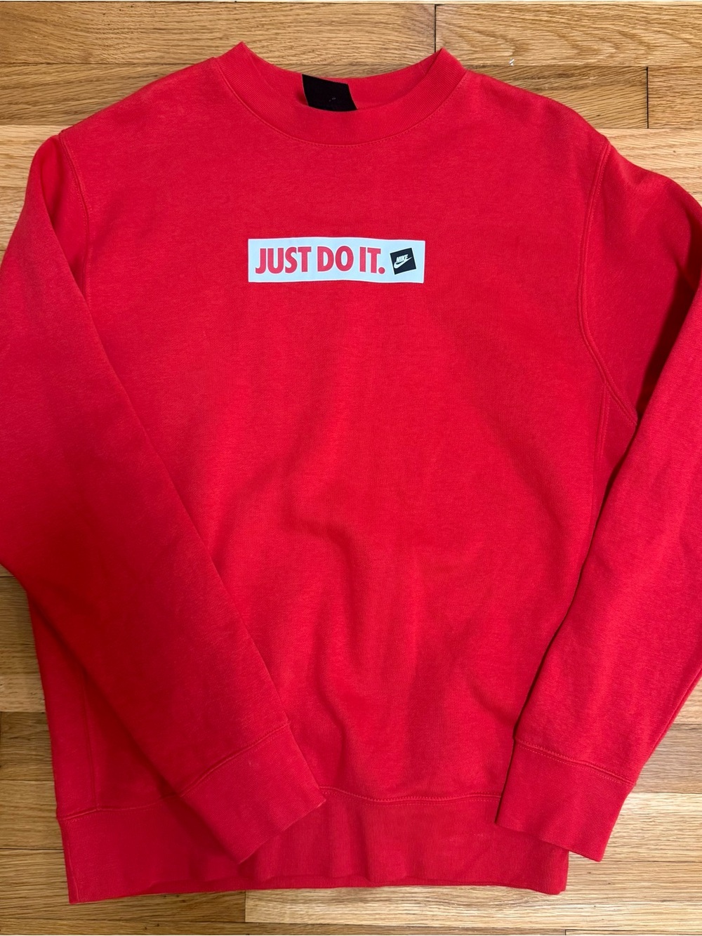 Nike Red "Just Do It" Crewneck Sweatshirt. Men's Small